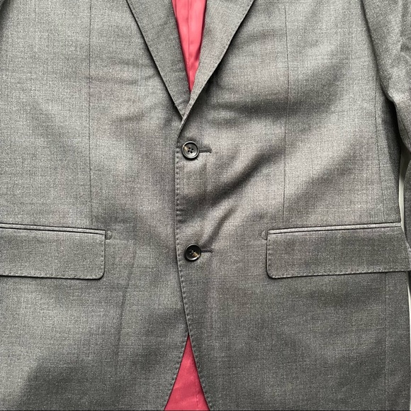 Spier & Mackay Contemporary Fit 100% Wool Fully Lined Blazer Sport Coat Gray 40L - Picture 7 of 12